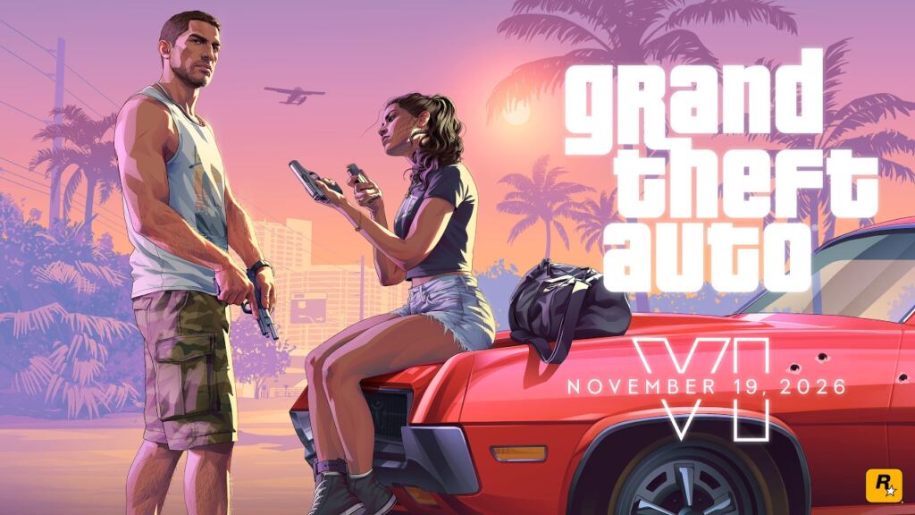 Jason e Lucia no trailer de lançamento de Grand Theft Auto VI