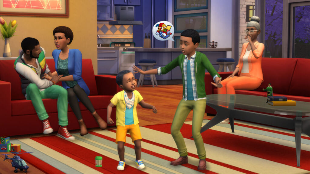 Sims em casa em The Sims 4