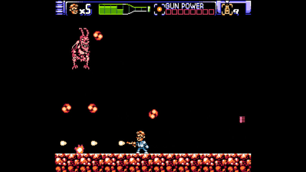 O Nerd em fase de pixel art de The Angry Video Game Nerd 8-Bit